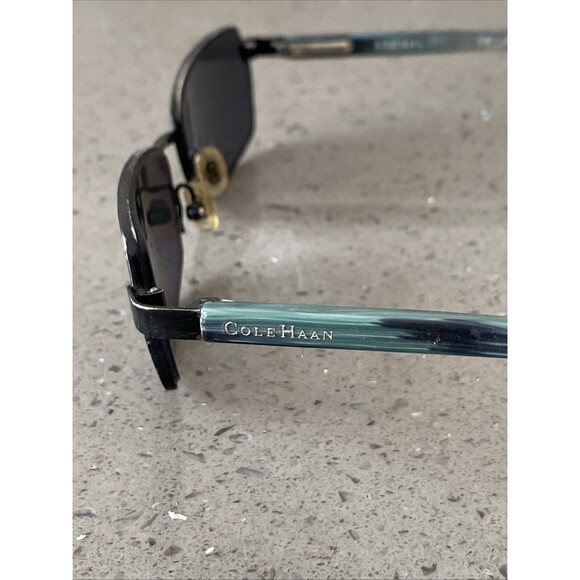 COLE HAAN CH1022 II Eyeglasses Frames ONLY 53-16-135 Black/Blue Teal Marble - Picture 5 of 8